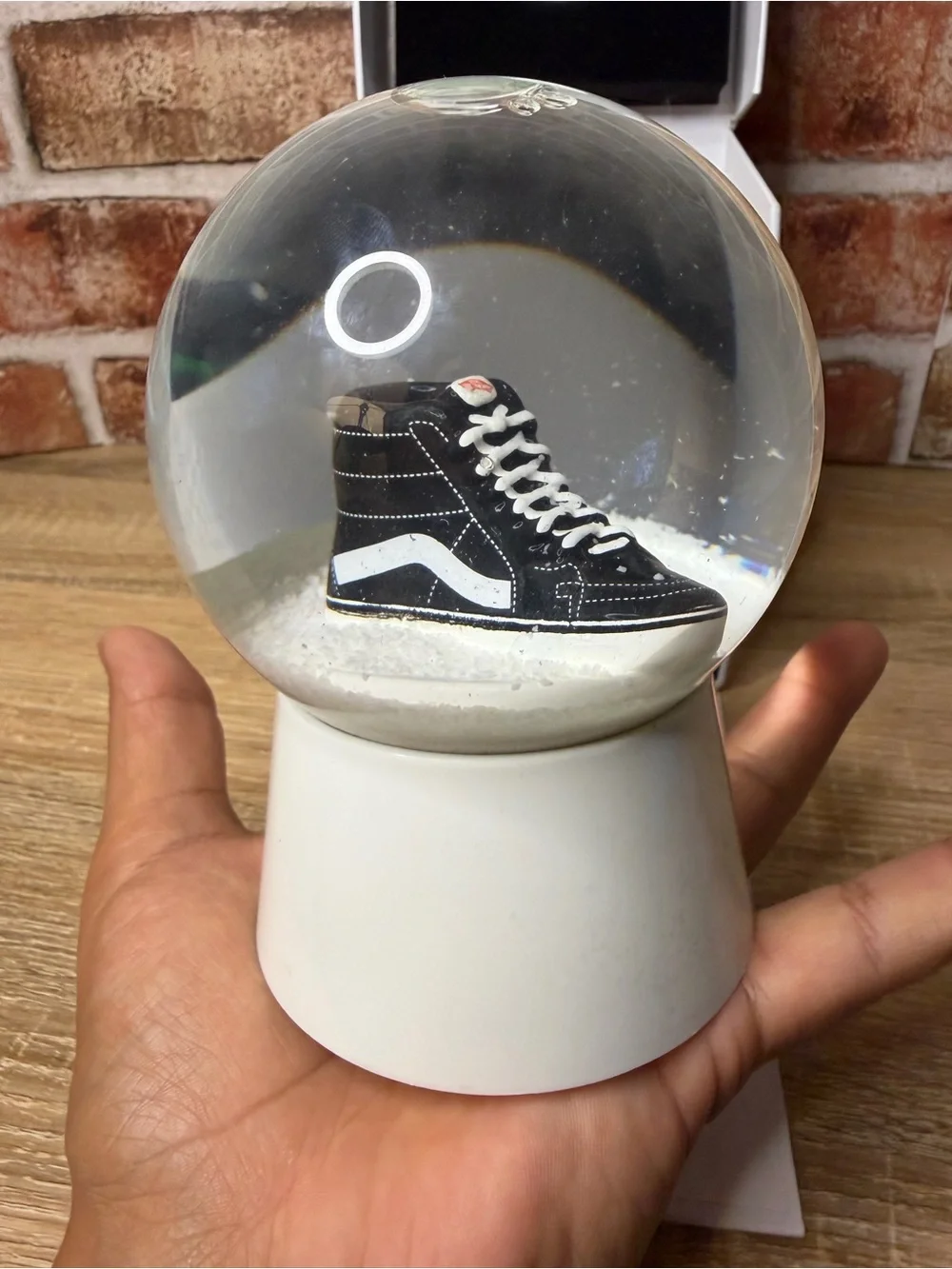 Vans Off The Wall Sk8-Hi Sneaker Limited Edition Snow Globe Promo Collectible